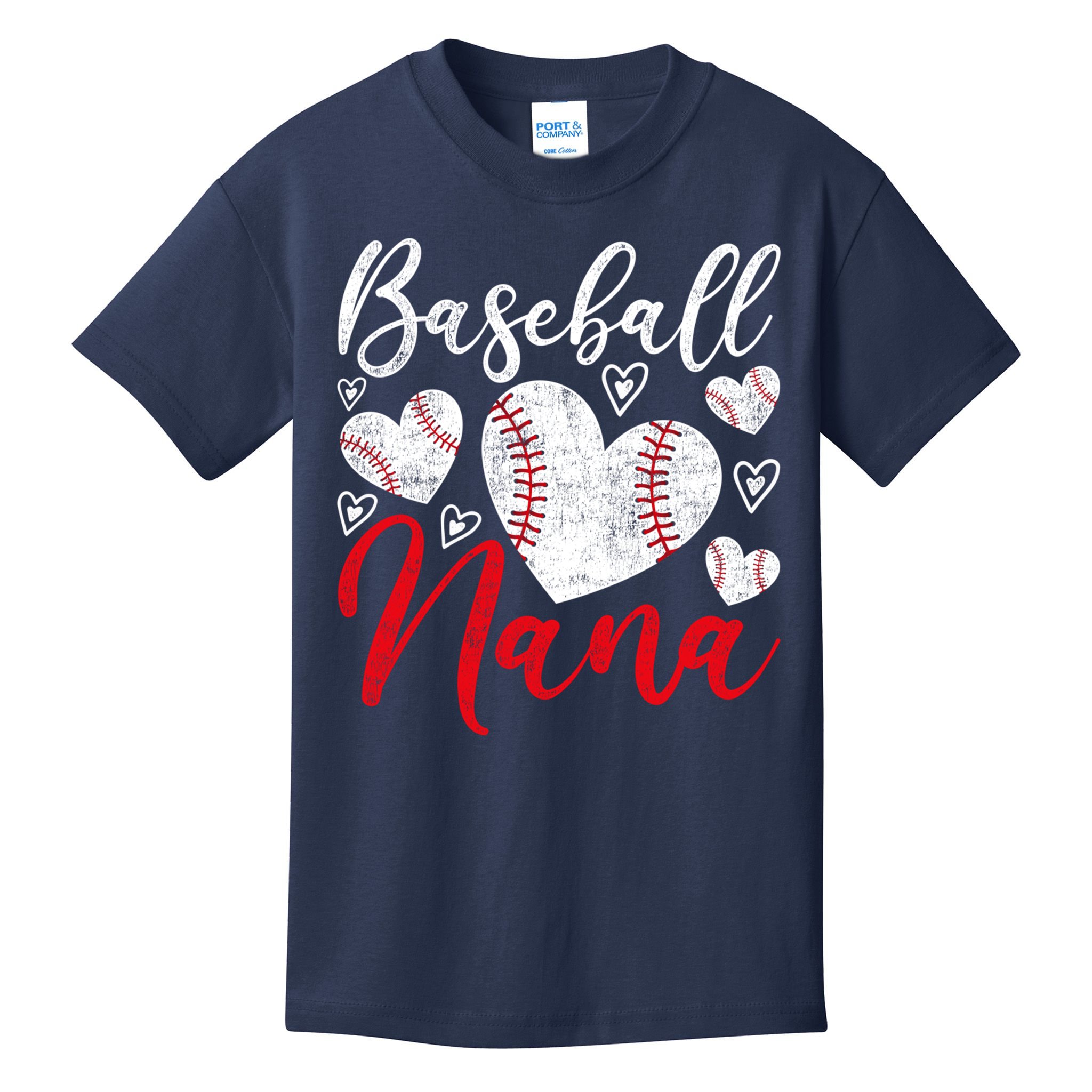 American Game Retired Baseball Nana Grandmother Baseball Kids T-Shirt