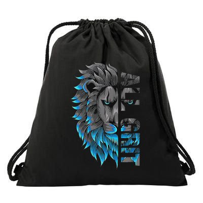 All Grit Retro Lion Lover Drawstring Bag