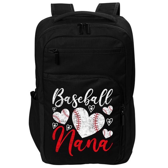 American Game Retired Baseball Nana Grandmother Baseball Mother's Day Impact Tech Backpack