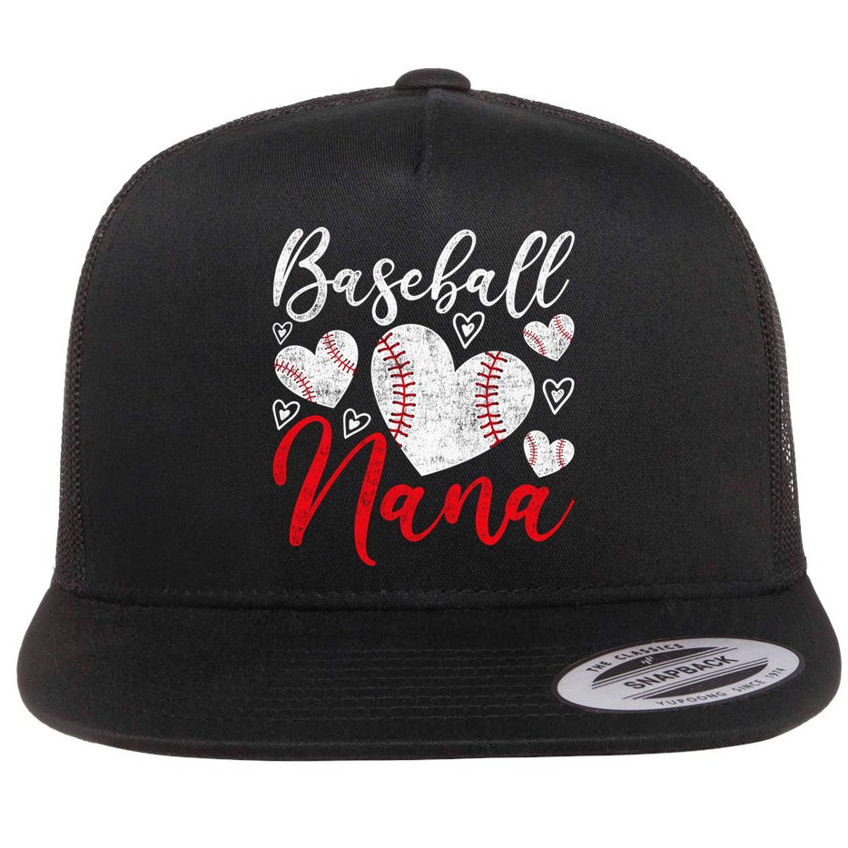 American Game Retired Baseball Nana Grandmother Baseball Mother's Day Flat Bill Trucker Hat