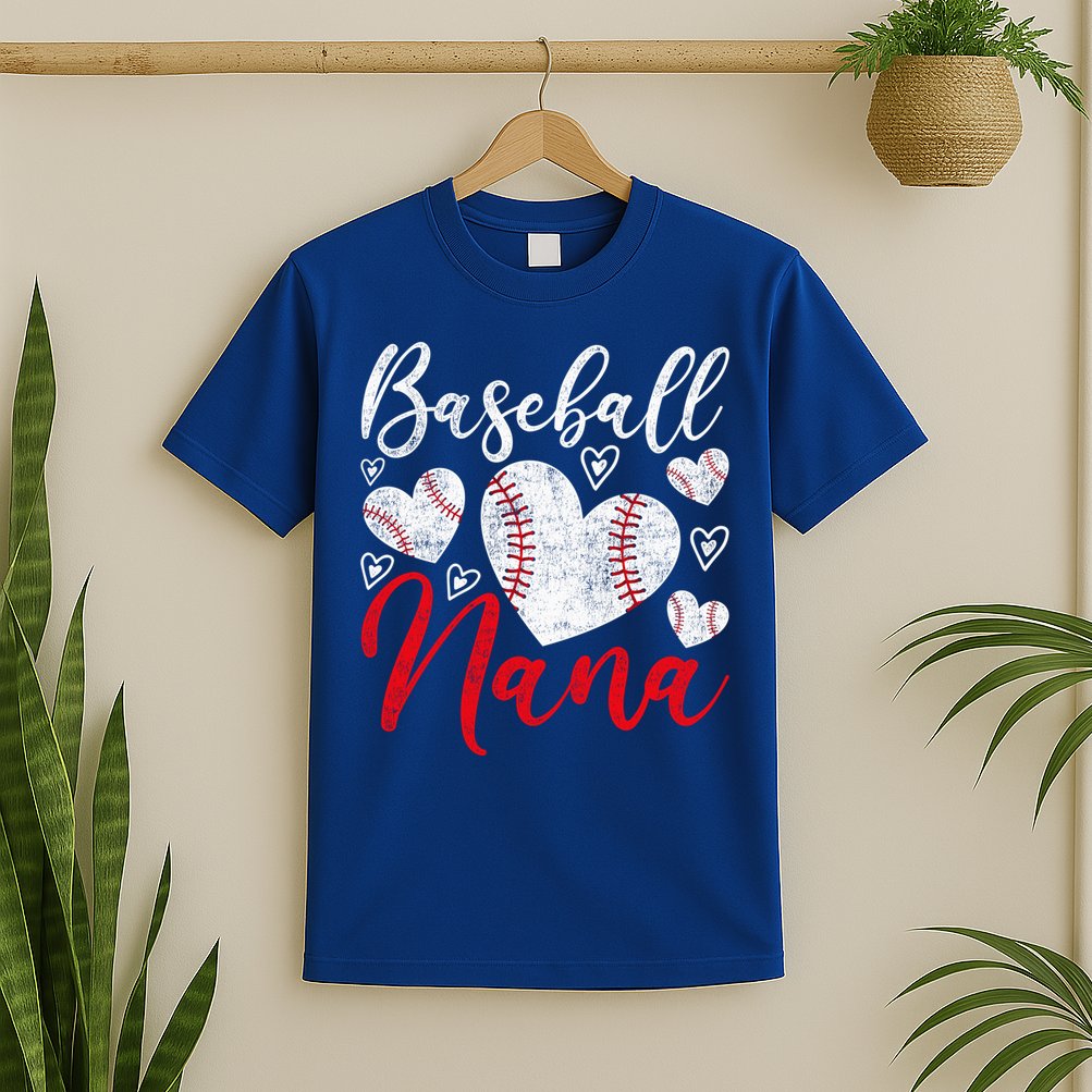 American Game Retired Baseball Nana Grandmother Baseball Mother's Day T-Shirt