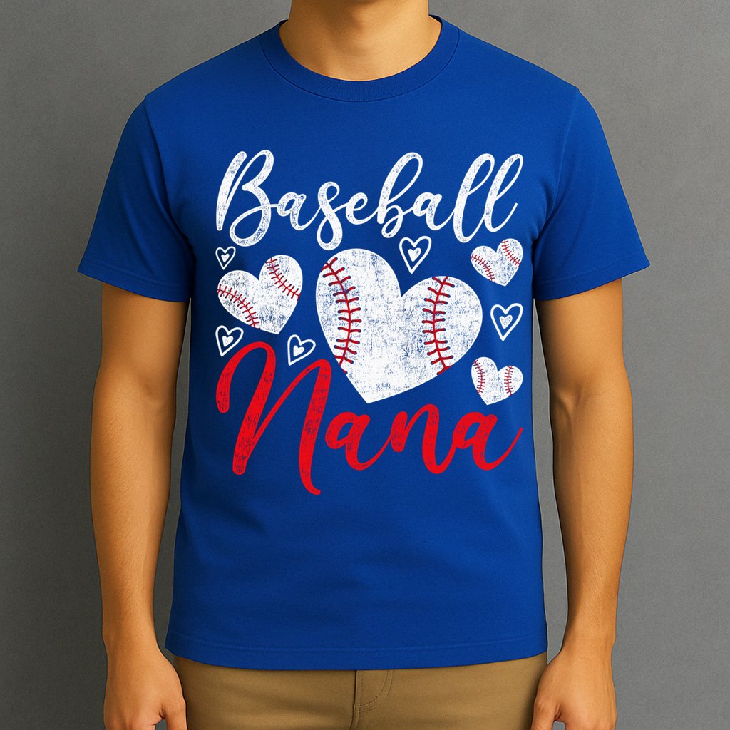 American Game Retired Baseball Nana Grandmother Baseball Mother's Day T-Shirt