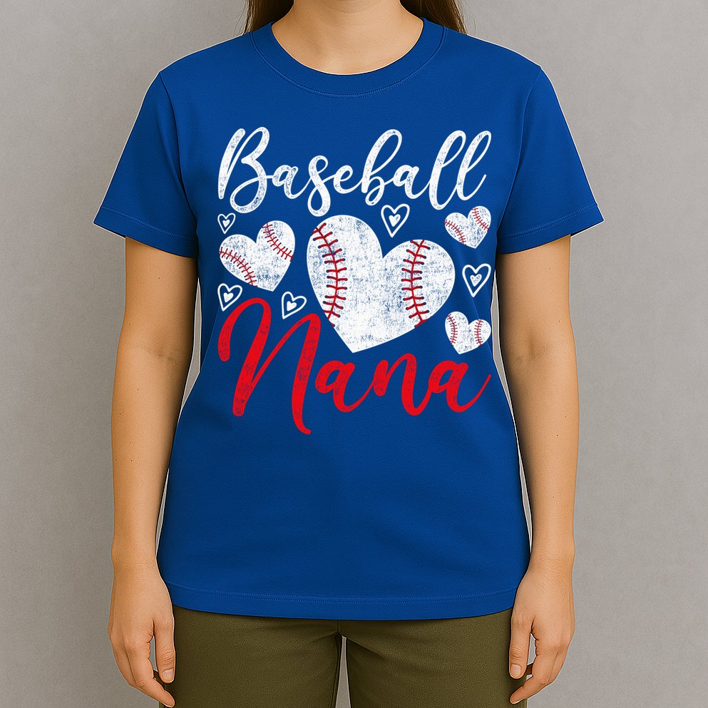 American Game Retired Baseball Nana Grandmother Baseball Mother's Day T-Shirt