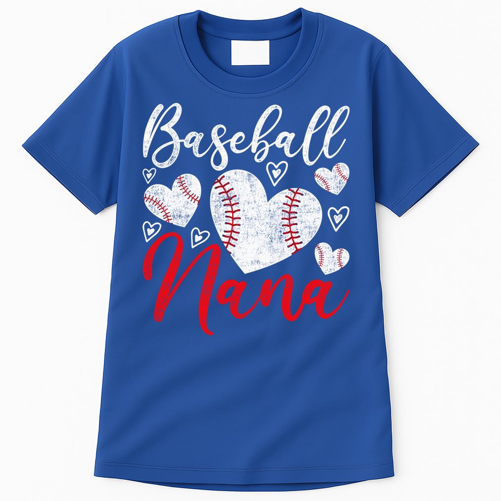 American Game Retired Baseball Nana Grandmother Baseball Mother's Day Tall T-Shirt