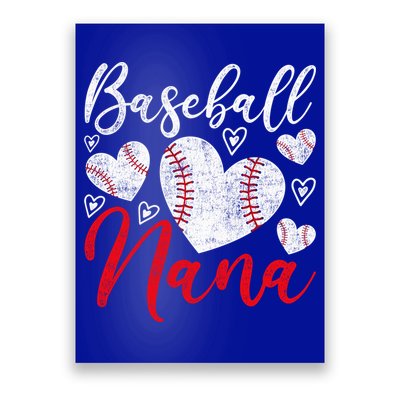 American Game Retired Baseball Nana Grandmother Baseball Mother's Day Poster
