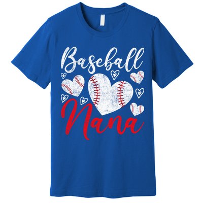 American Game Retired Baseball Nana Grandmother Baseball Mother's Day Premium T-Shirt