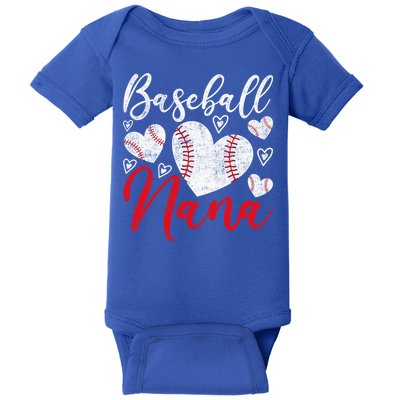 American Game Retired Baseball Nana Grandmother Baseball Mother's Day Baby Bodysuit