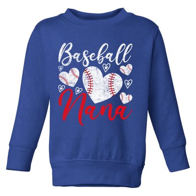 American Game Retired Baseball Nana Grandmother Baseball Mother's Day Toddler Sweatshirt