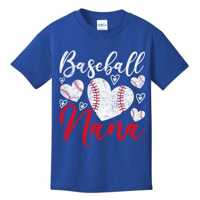 American Game Retired Baseball Nana Grandmother Baseball Mother's Day Kids T-Shirt