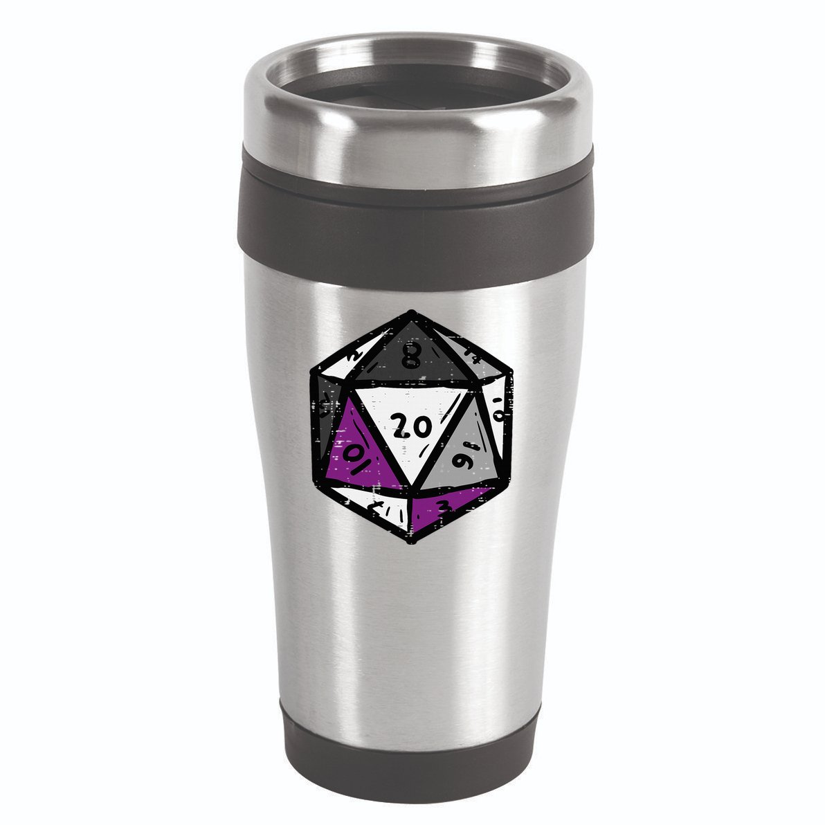 Asexual Gamer Rpg Dice Ace Pride Flag Lgbtq 16oz Travel Tumbler