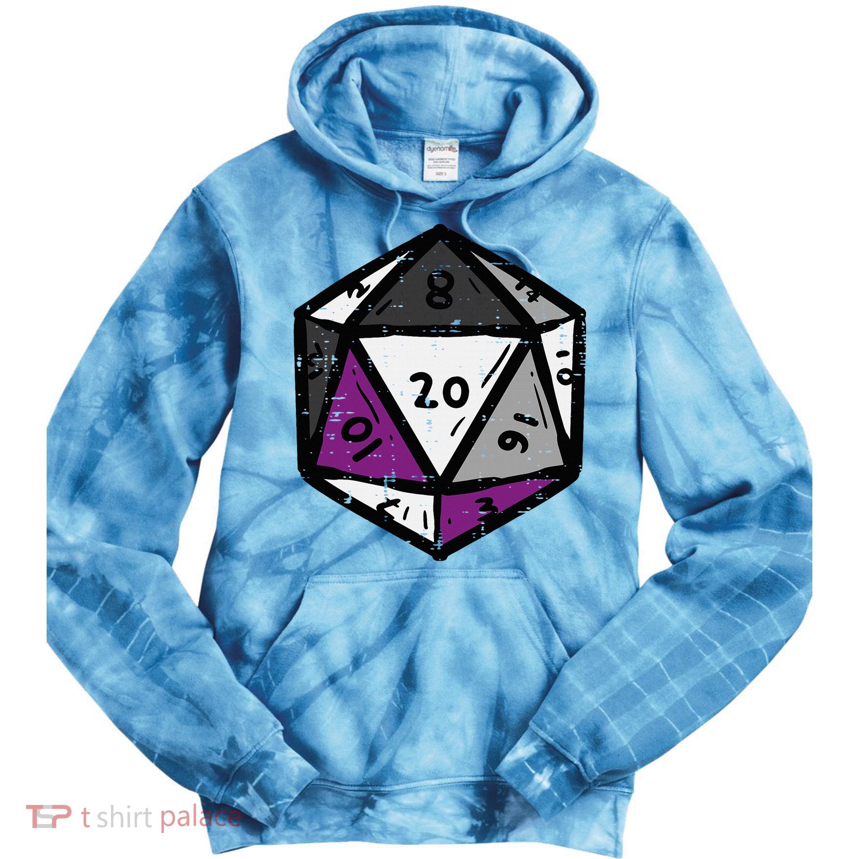 Asexual Gamer Rpg Dice Ace Pride Flag Lgbtq Tie Dye Hoodie