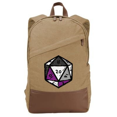 Asexual Gamer Rpg Dice Ace Pride Flag Lgbtq Cotton Canvas Backpack