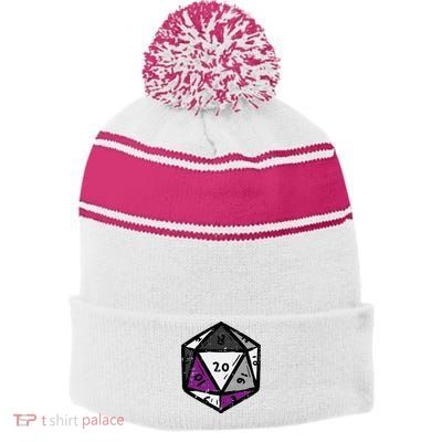 Asexual Gamer Rpg Dice Ace Pride Flag Lgbtq Stripe Pom Pom Beanie