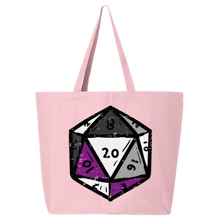 Asexual Gamer Rpg Dice Ace Pride Flag Lgbtq 25L Jumbo Tote