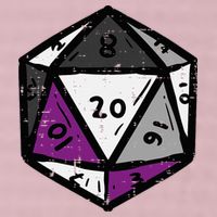 Asexual Gamer Rpg Dice Ace Pride Flag Lgbtq 25L Jumbo Tote