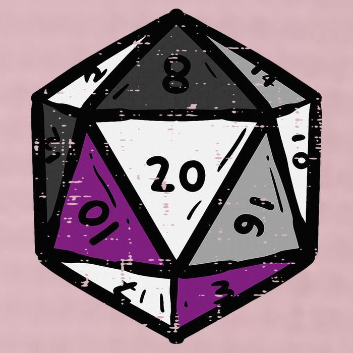 Asexual Gamer Rpg Dice Ace Pride Flag Lgbtq 25L Jumbo Tote