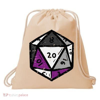 Asexual Gamer Rpg Dice Ace Pride Flag Lgbtq Drawstring Bag