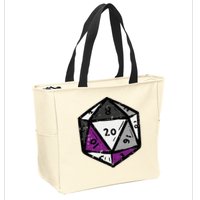 Asexual Gamer Rpg Dice Ace Pride Flag Lgbtq Zip Tote Bag