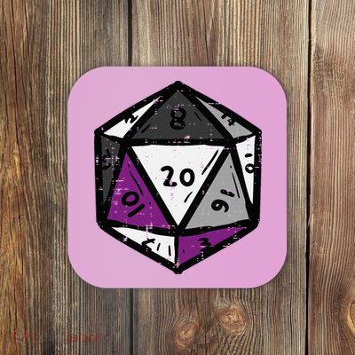 Asexual Gamer Rpg Dice Ace Pride Flag Lgbtq Coaster