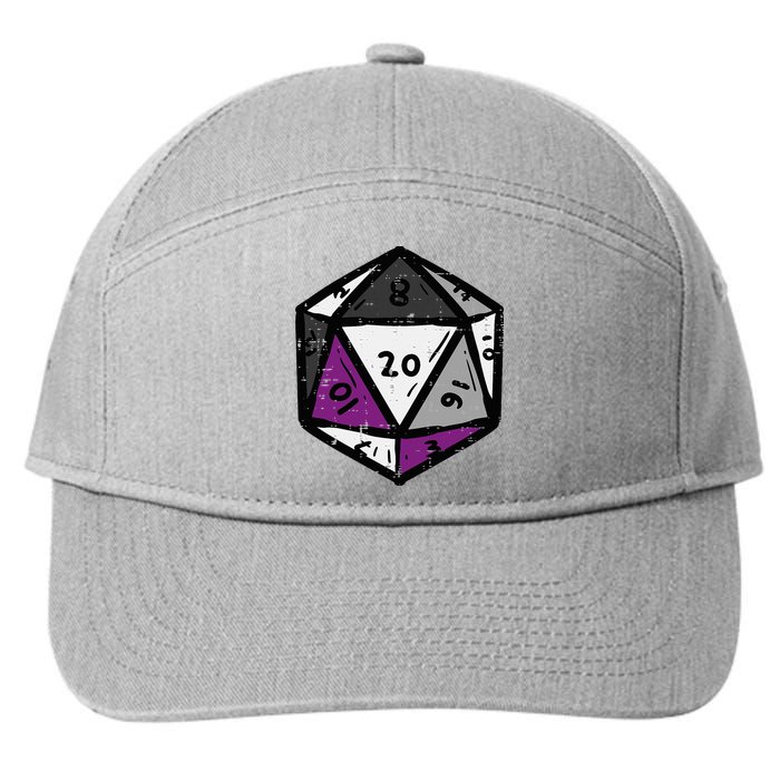 Asexual Gamer Rpg Dice Ace Pride Flag Lgbtq 7-Panel Snapback Hat