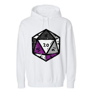 Asexual Gamer Rpg Dice Ace Pride Flag Lgbtq Garment-Dyed Fleece Hoodie