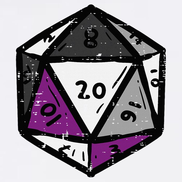 Asexual Gamer Rpg Dice Ace Pride Flag Lgbtq Cooling Performance Crew T-Shirt