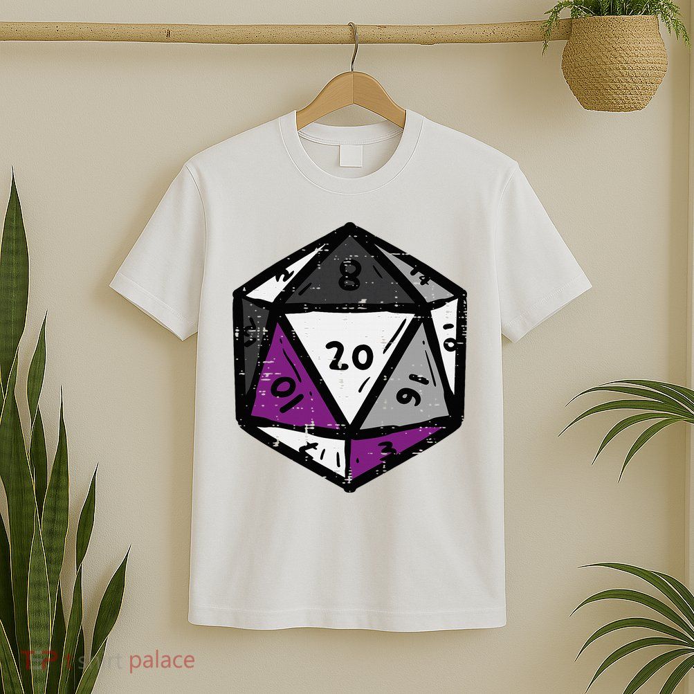 Asexual Gamer Rpg Dice Ace Pride Flag Lgbtq T-Shirt