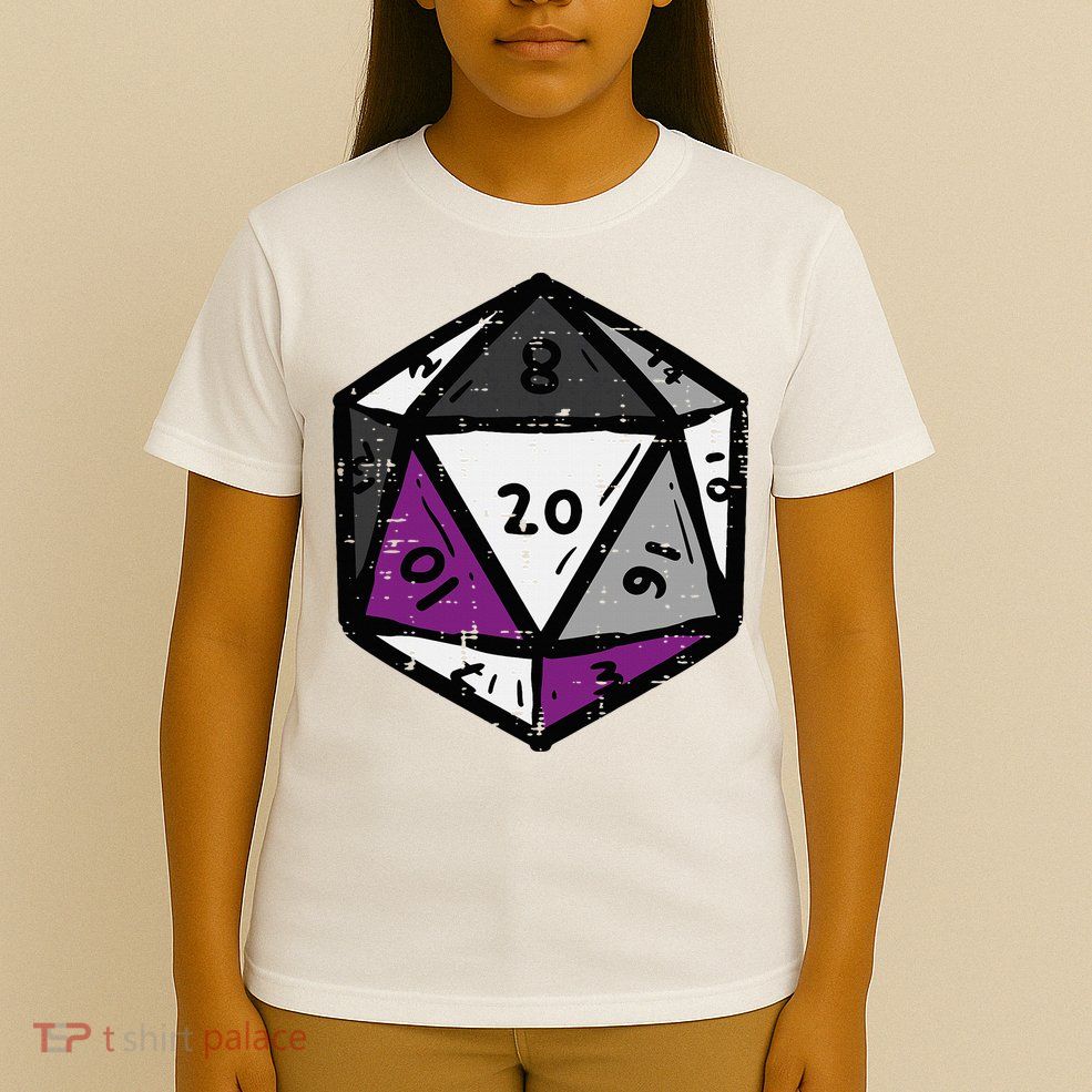 Asexual Gamer Rpg Dice Ace Pride Flag Lgbtq T-Shirt