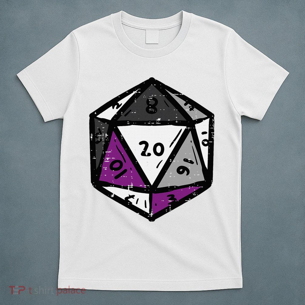 Asexual Gamer Rpg Dice Ace Pride Flag Lgbtq T-Shirt