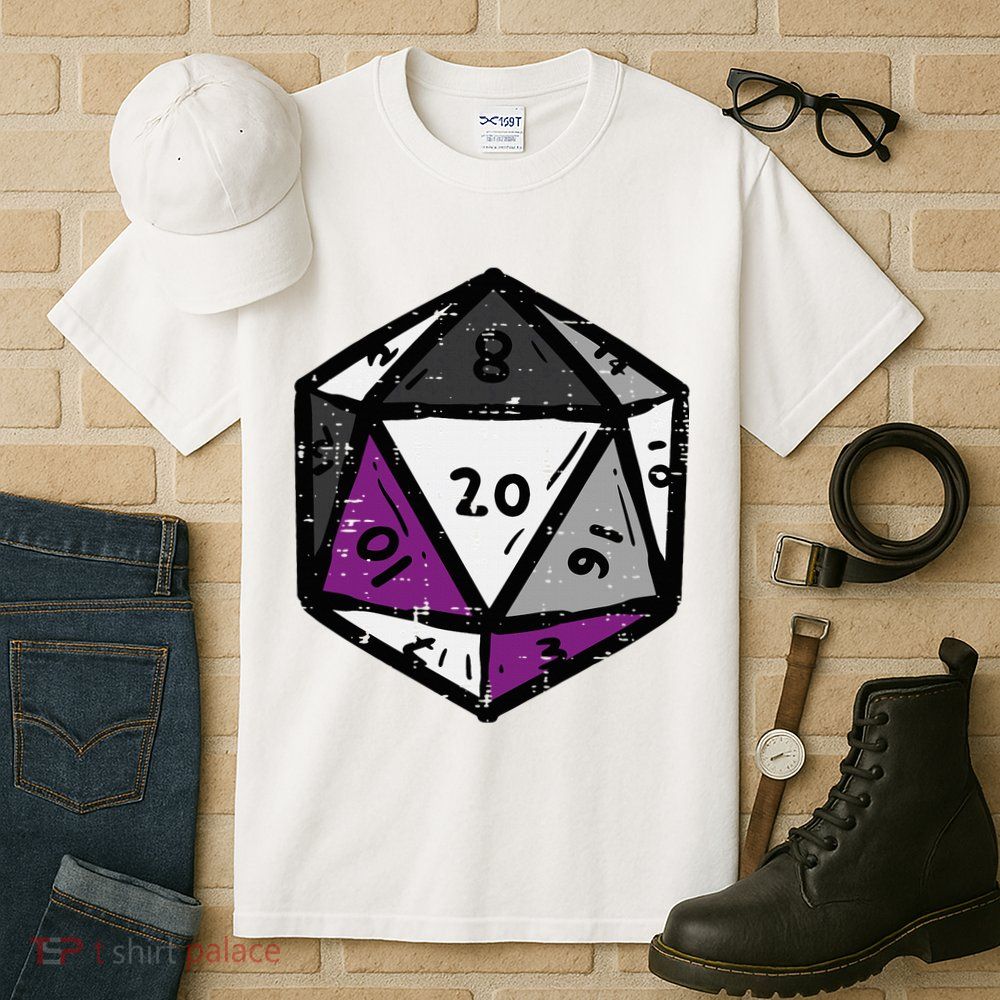 Asexual Gamer Rpg Dice Ace Pride Flag Lgbtq Tall T-Shirt
