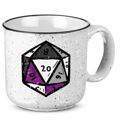 Asexual Gamer Rpg Dice Ace Pride Flag Lgbtq 15oz Campfire Ceramic Mug
