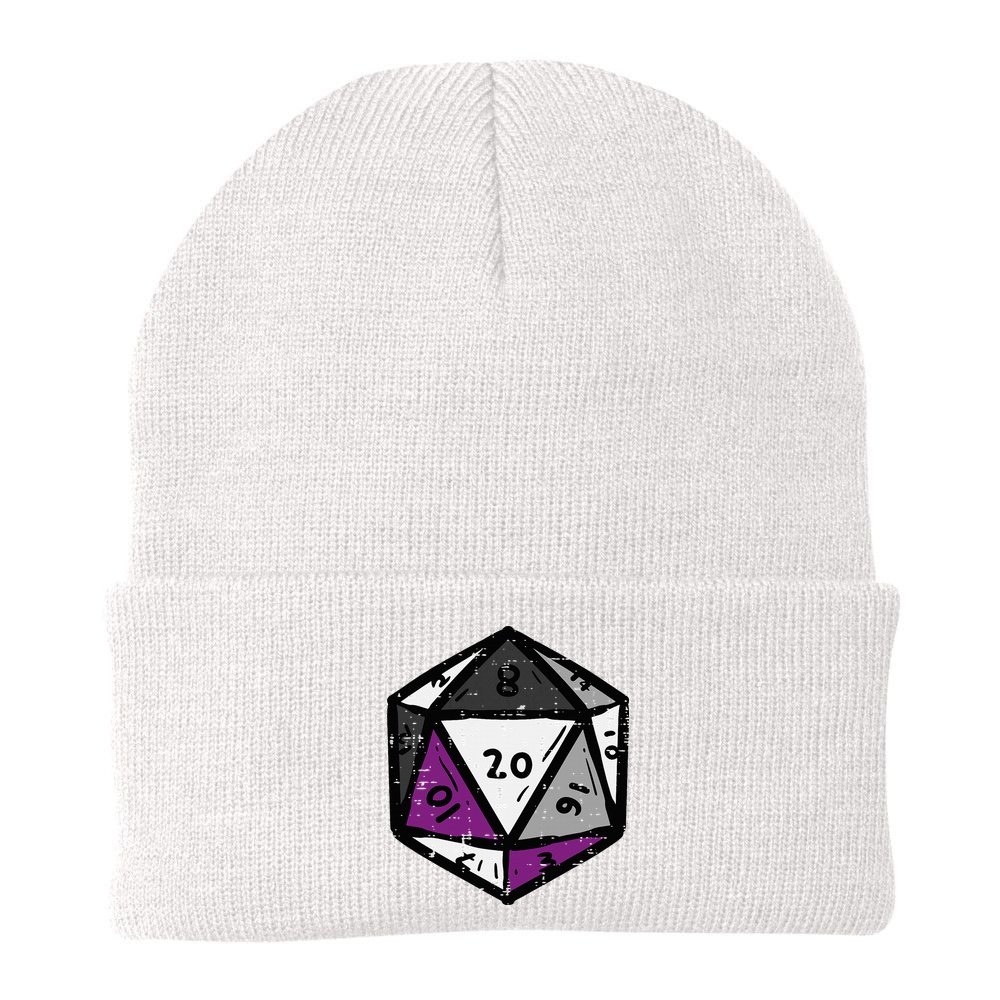 Asexual Gamer Rpg Dice Ace Pride Flag Lgbtq Beanie