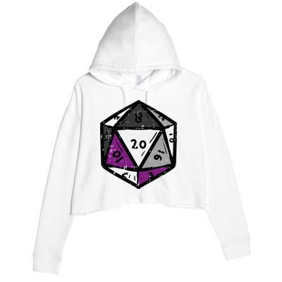 Asexual Gamer Rpg Dice Ace Pride Flag Lgbtq Crop Fleece Hoodie
