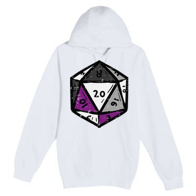 Asexual Gamer Rpg Dice Ace Pride Flag Lgbtq Premium Pullover Hoodie
