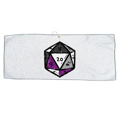 Asexual Gamer Rpg Dice Ace Pride Flag Lgbtq Large Microfiber Waffle Golf Towel