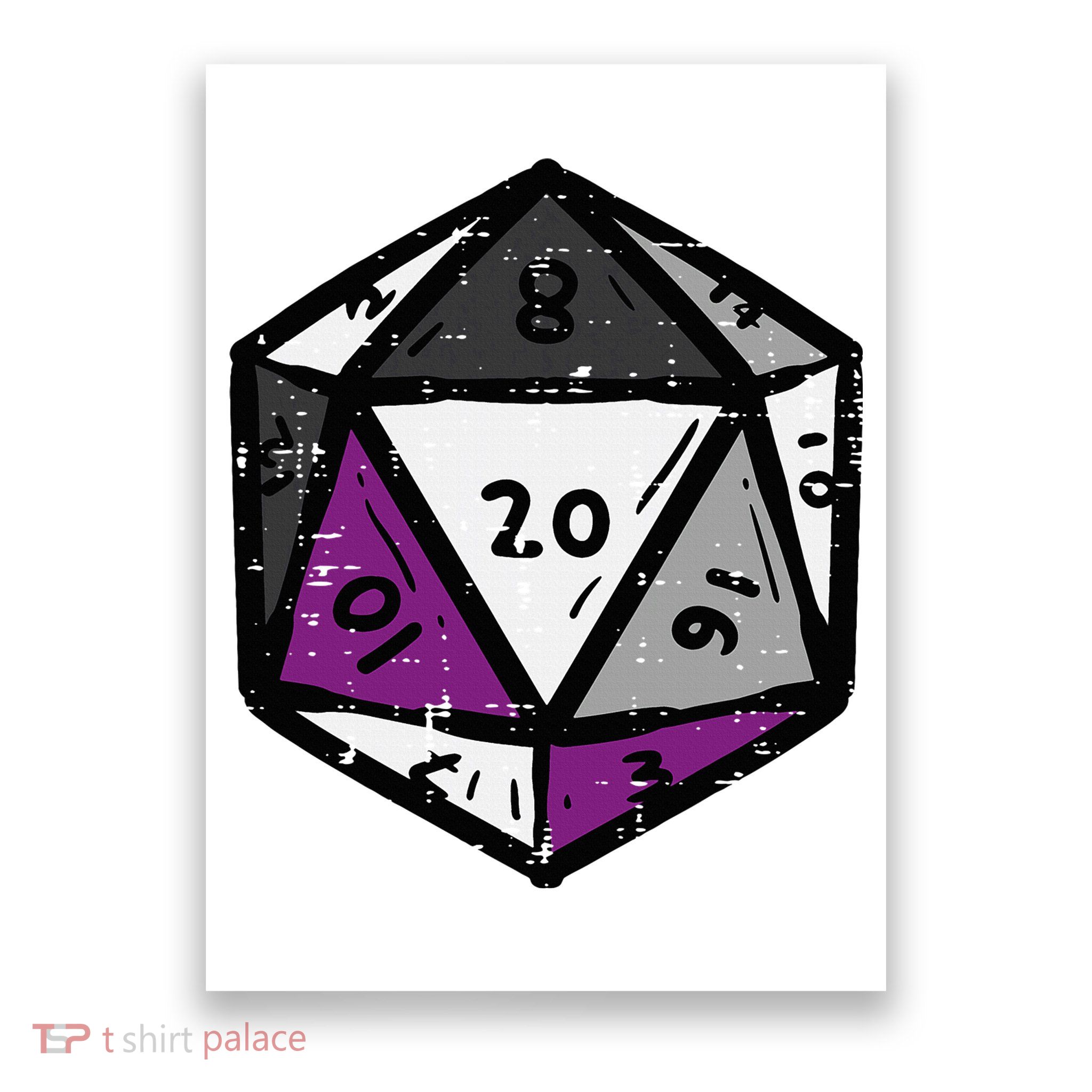 Asexual Gamer Rpg Dice Ace Pride Flag Lgbtq Poster