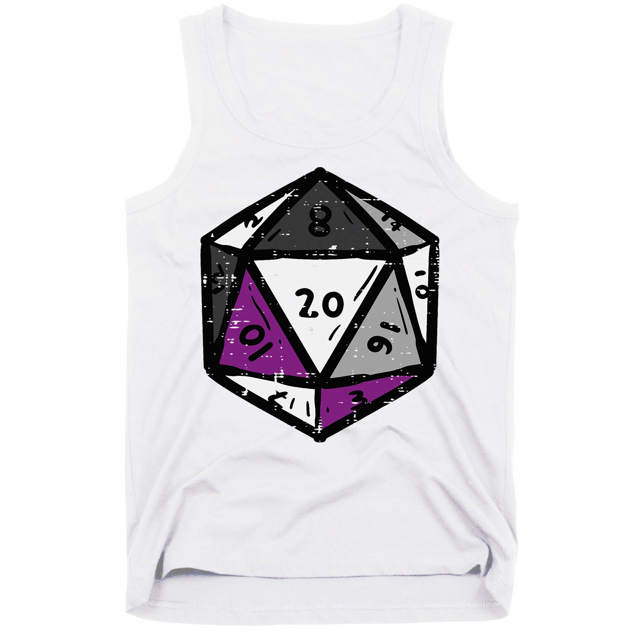 Asexual Gamer Rpg Dice Ace Pride Flag Lgbtq Tank Top