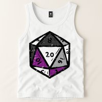 Asexual Gamer Rpg Dice Ace Pride Flag Lgbtq Tank Top