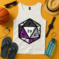 Asexual Gamer Rpg Dice Ace Pride Flag Lgbtq Tank Top