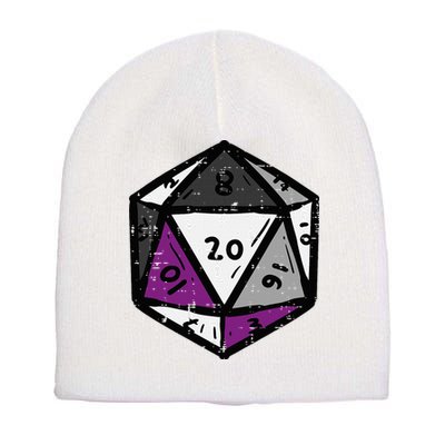 Asexual Gamer Rpg Dice Ace Pride Flag Lgbtq Short Acrylic Beanie