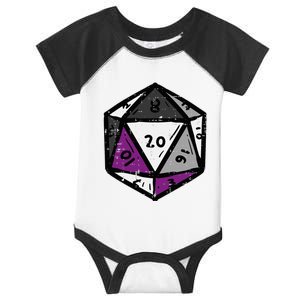 Asexual Gamer Rpg Dice Ace Pride Flag Lgbtq Infant Baby Jersey Bodysuit