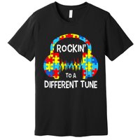 Autism Game - Rocking To A Different Tune For Gamer Boy Premium T-Shirt