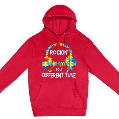 Autism Game - Rocking To A Different Tune For Gamer Boy Premium Pullover Hoodie