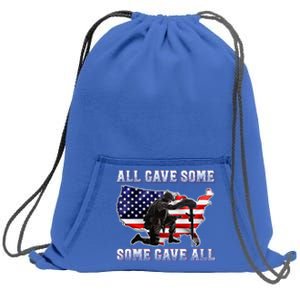 All Gave Some Some Gave All Gift Veteran And Memorial's Day Gift Sweatshirt Cinch Pack Bag