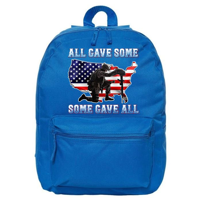 All Gave Some Some Gave All Gift Veteran And Memorial's Day Gift 16 in Basic Backpack