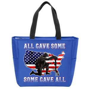 All Gave Some Some Gave All Gift Veteran And Memorial's Day Gift Zip Tote Bag