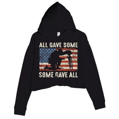 All Gave Some Some Gave All Crop Fleece Hoodie