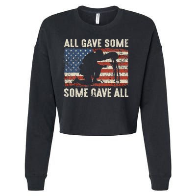 All Gave Some Some Gave All Cropped Pullover Crew