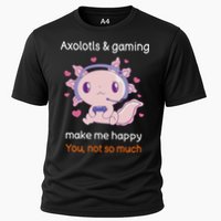 Axolotl Gamer Shirt Funny Video Gaming Sarcastic Axolotl  Cooling Performance Crew T-Shirt