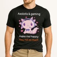 Axolotl Gamer Shirt Funny Video Gaming Sarcastic Axolotl  Cooling Performance Crew T-Shirt
